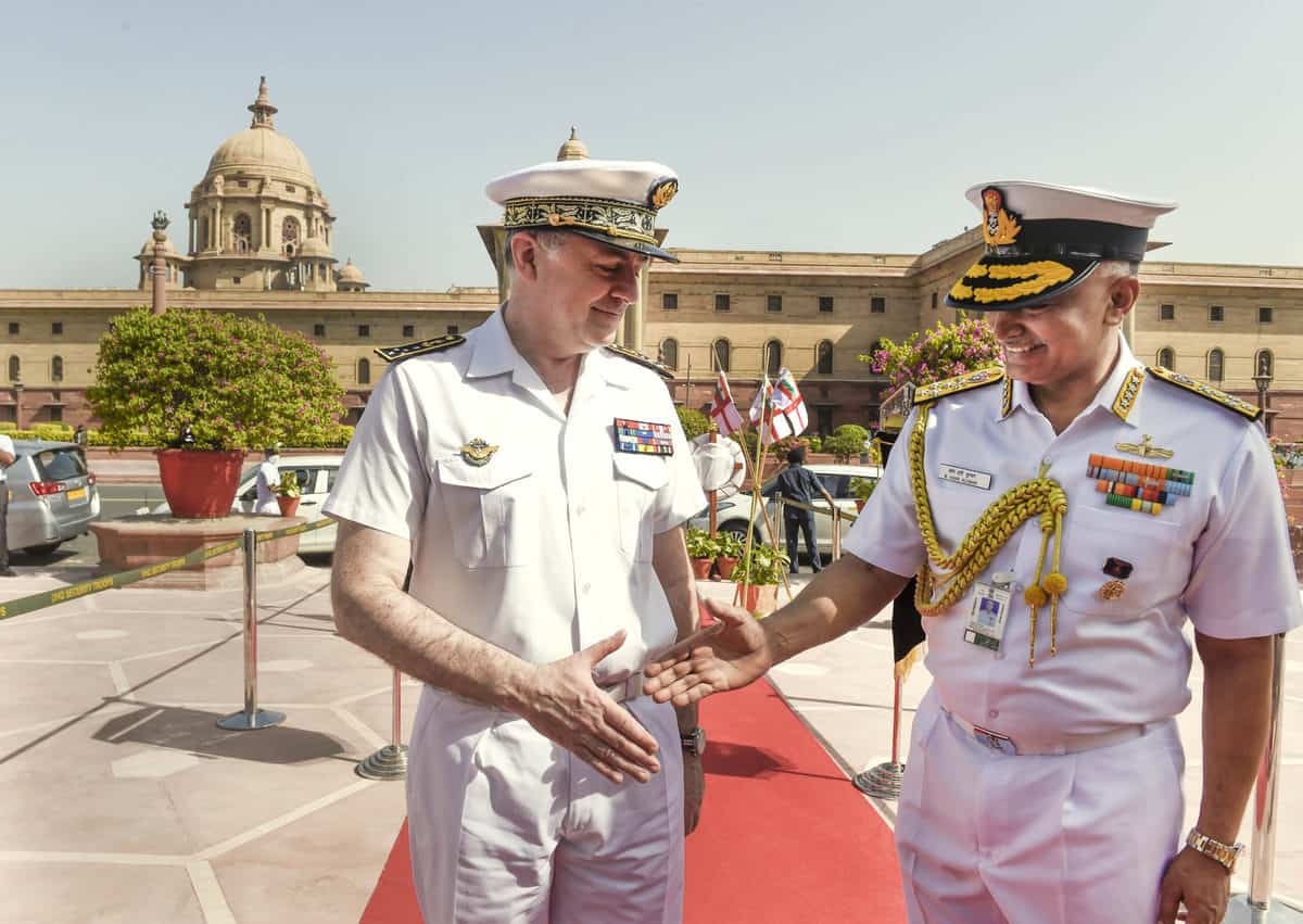 French navy chief Pierre Vandier in Delhi