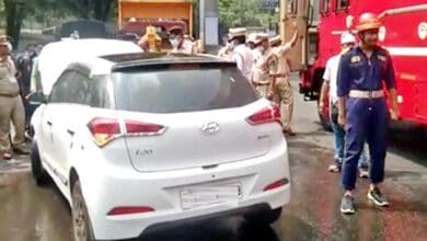 Hyderabad: Sensation prevails near Assembly after car catches fire