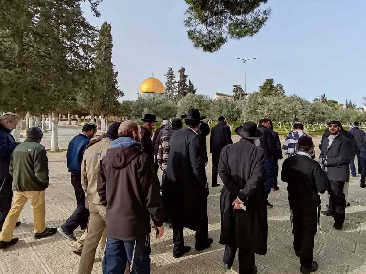 Dozens of Israeli settlers storm Al-Aqsa mosque to celebrate Purim festival