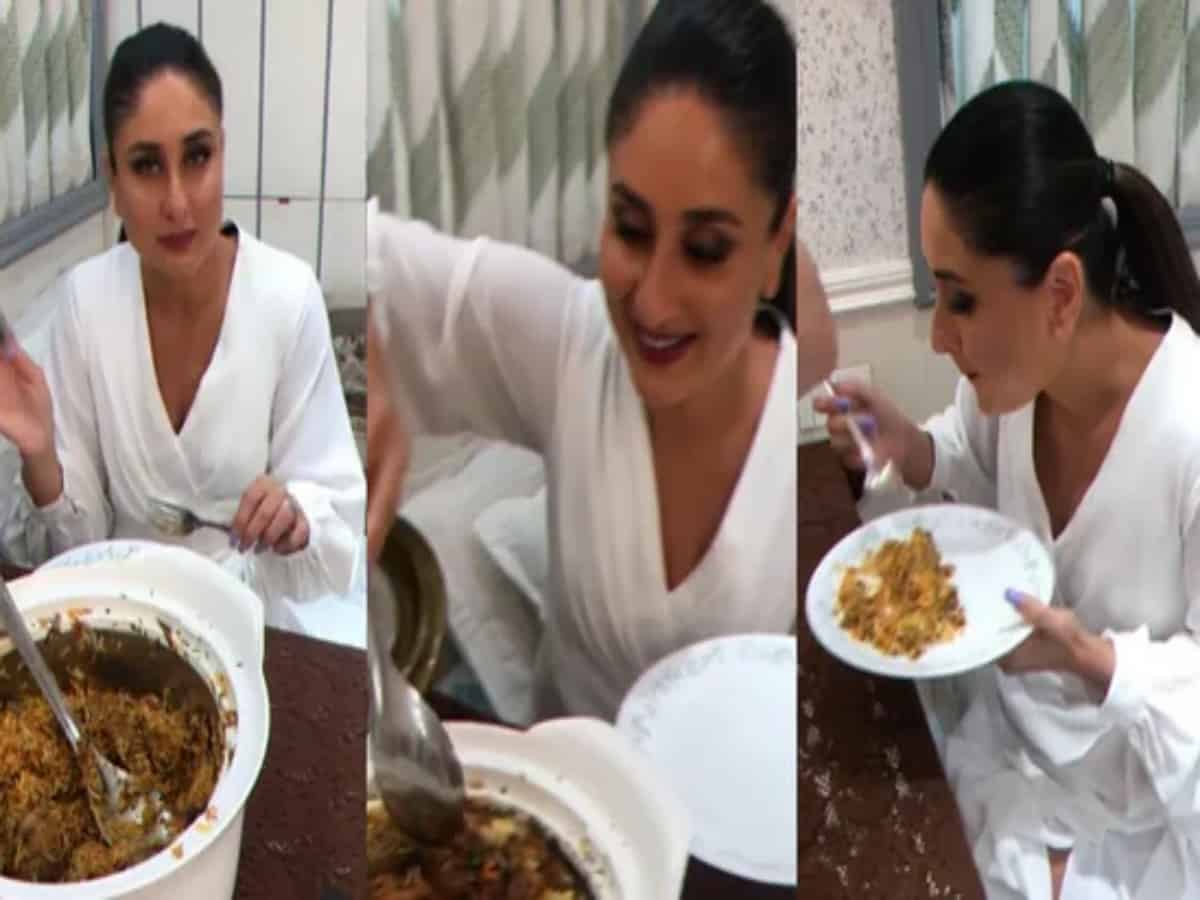 Kareena Kapoor enjoys biryani with team