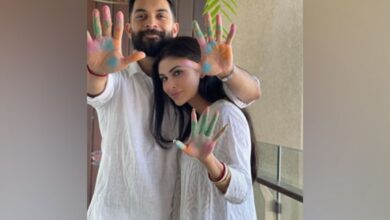 In pics: Mouni Roy's first Holi with Suraj Nambiar