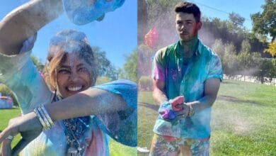 In pics: Priyanka Chopra, Nick Jonas' fun-filled Holi in LA