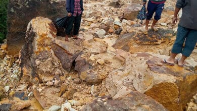 Landslides after rain in Meghalaya