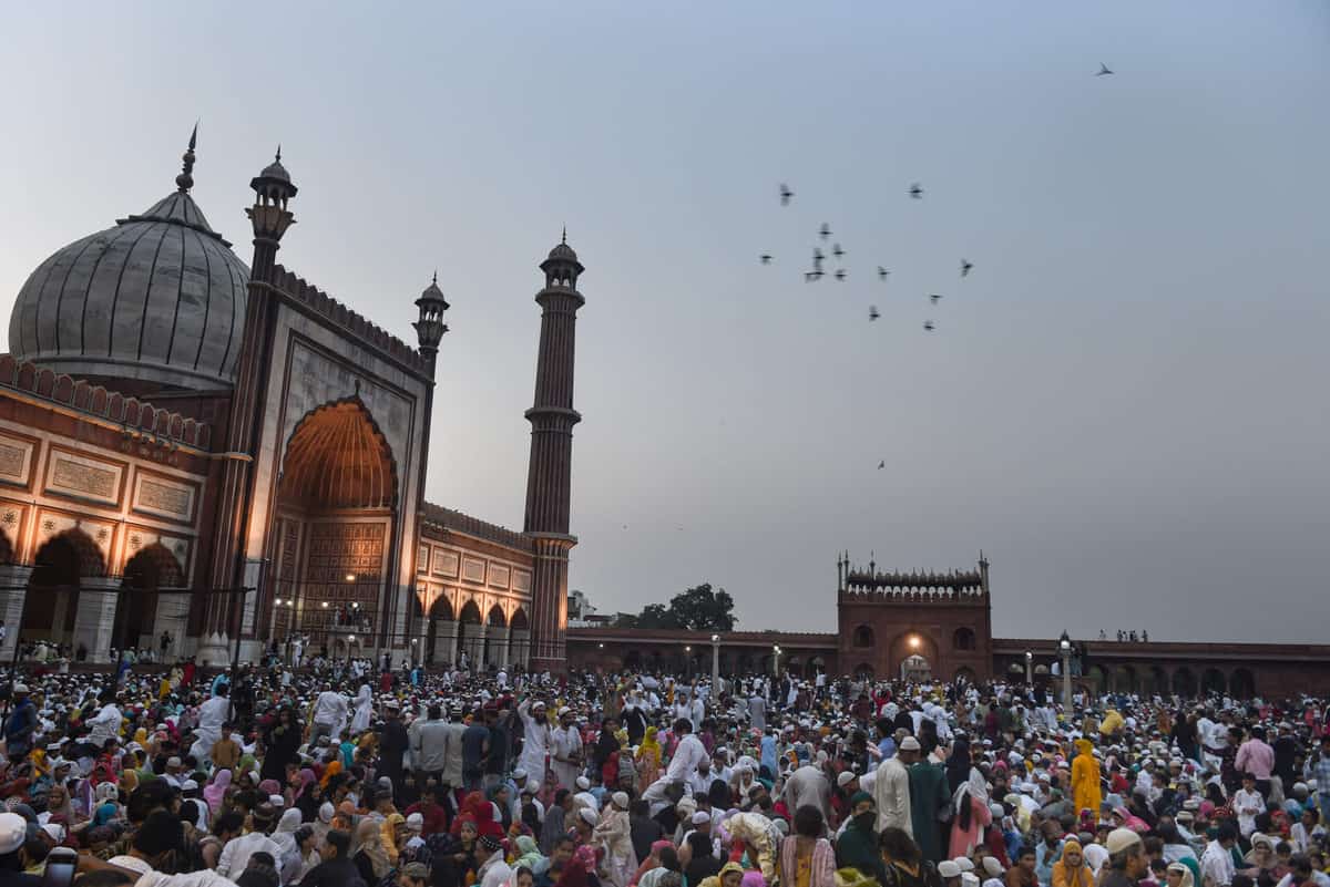 Jama Masjid on the last friday of the holy month of Ramadan
