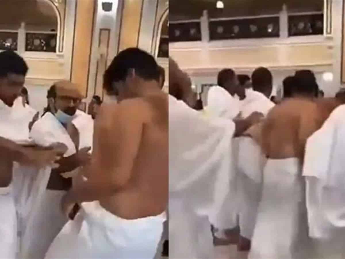 Watch: Fist fight between two pilgrims inside Makkah's Grand Mosque