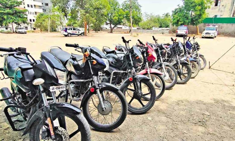 Hyderabad: Police recovers 59 stolen bikes, three arrested