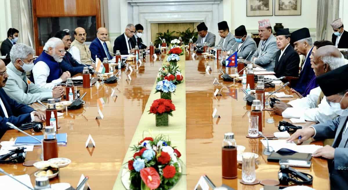 PM Narendra Modi holds talks with Nepal PM Sher Bahadur Deuba in Delhi