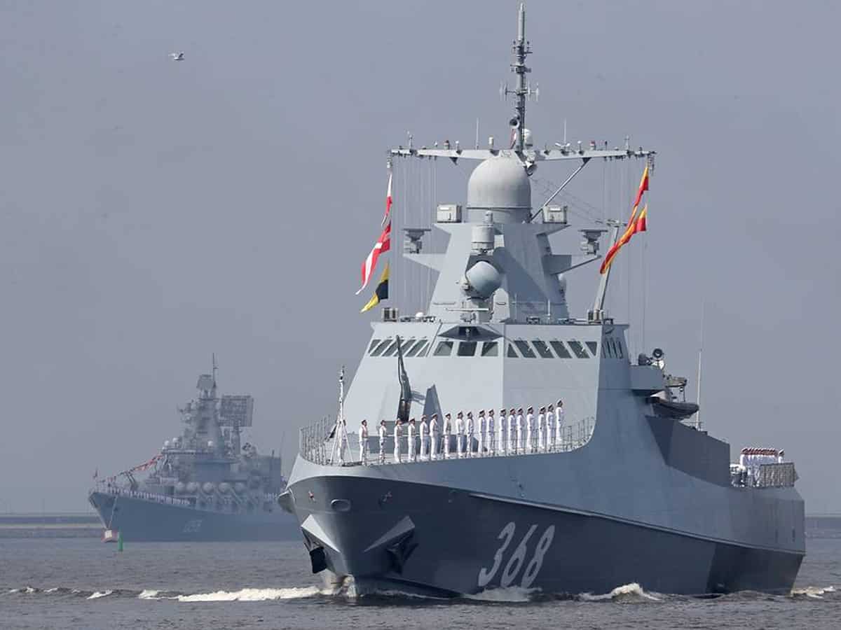 Russian defence ministry says missile cruiser of Black Sea fleet damaged by blast