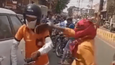 Woman beats up delivery boy in MP's Jabalpur