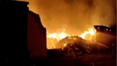 Fire still raging at handloom godown in Telangana