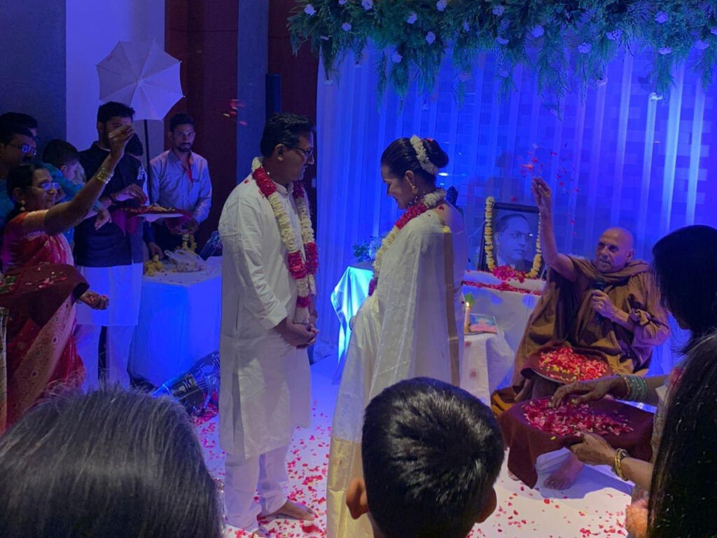 Tina Dabi and Pradeep Gawande ties knot with Ambedkar's picture as witness