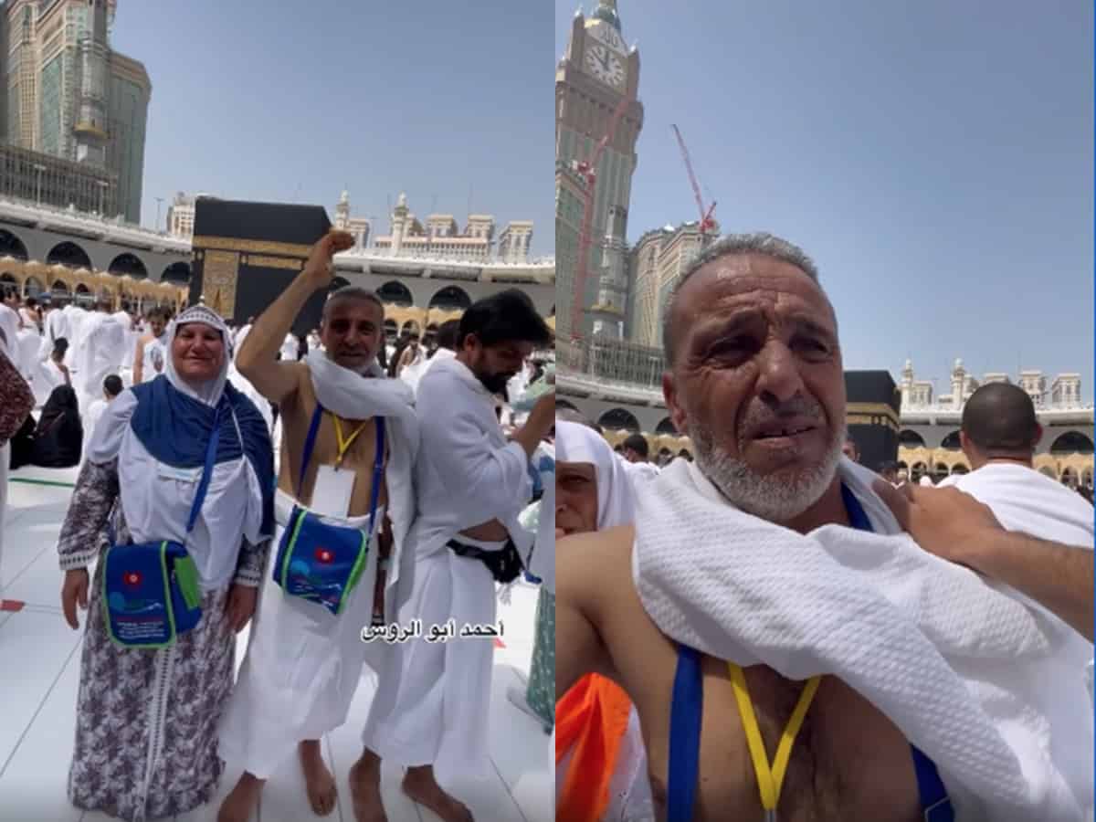 Watch reaction of Tunisian pilgrim when he met Palestinian at Makkah's Grand Mosque