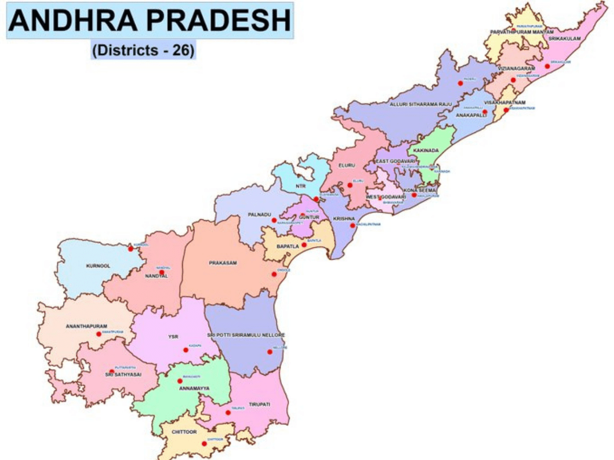 Andhra Pradesh created 13 new districts