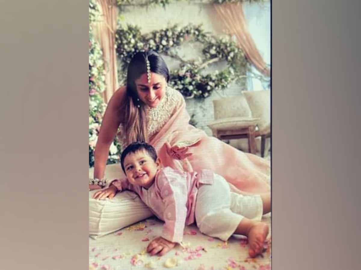 A cute pic of Kareena with son Jeh from Ranbir, Alia's wedding