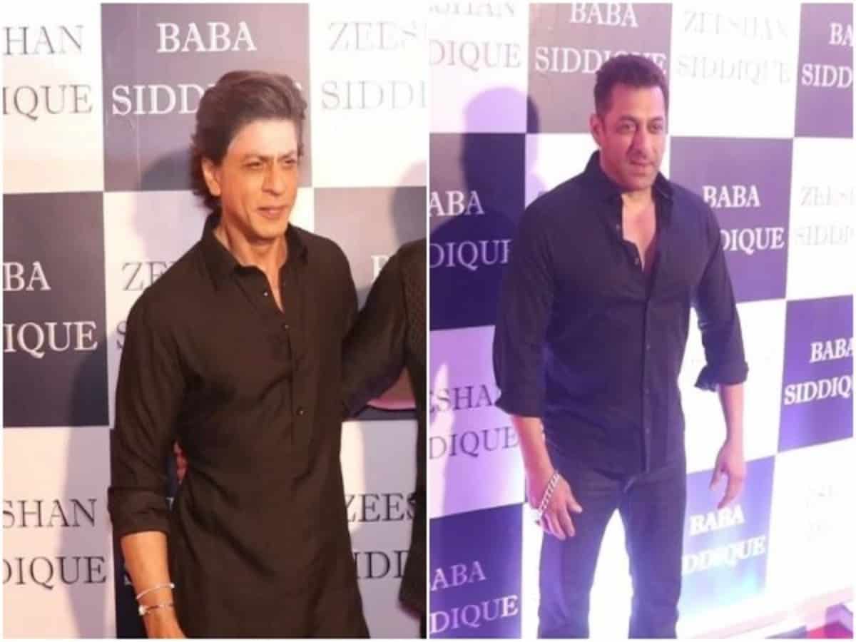 SRK, Salman slay in black at Baba Siddique Iftaar party