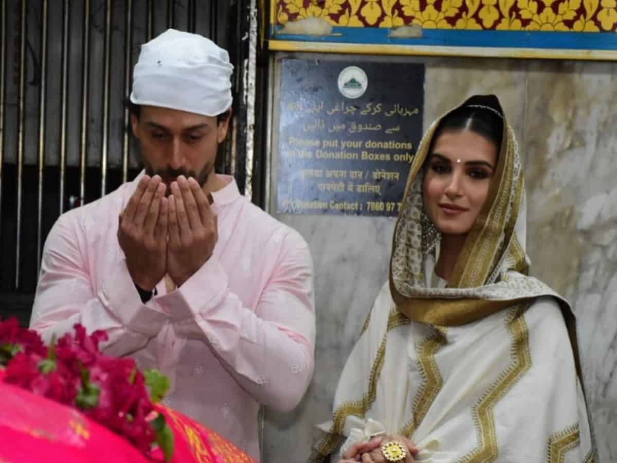 Tiger Shroff, Tara Sutaria offer prayers at Dargah, Mandir - Pics