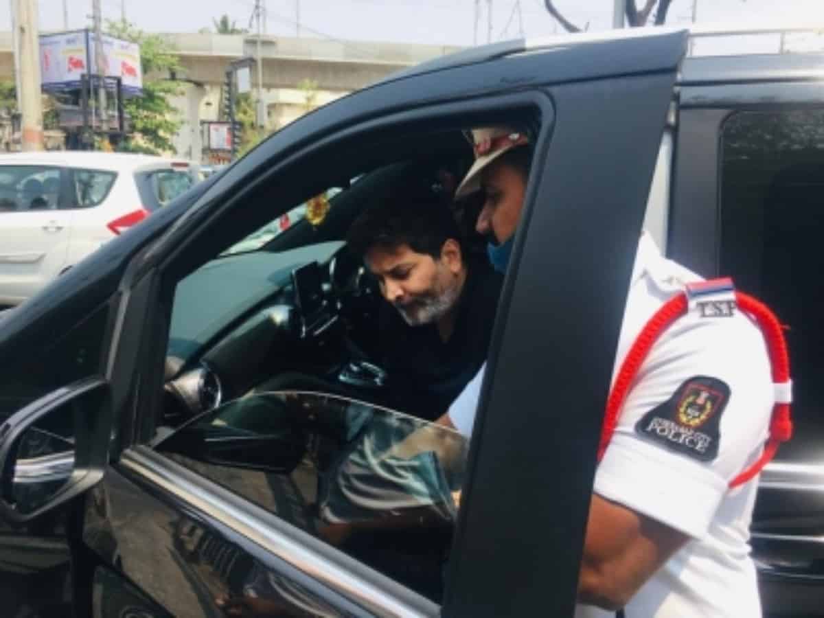 Trivikram fined for tinted glass violation by Hyderabad traffic police