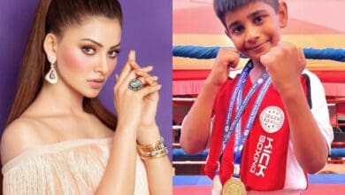 Urvashi Rautela congratulates kick-boxer Burhanuddin Rangwala on his win