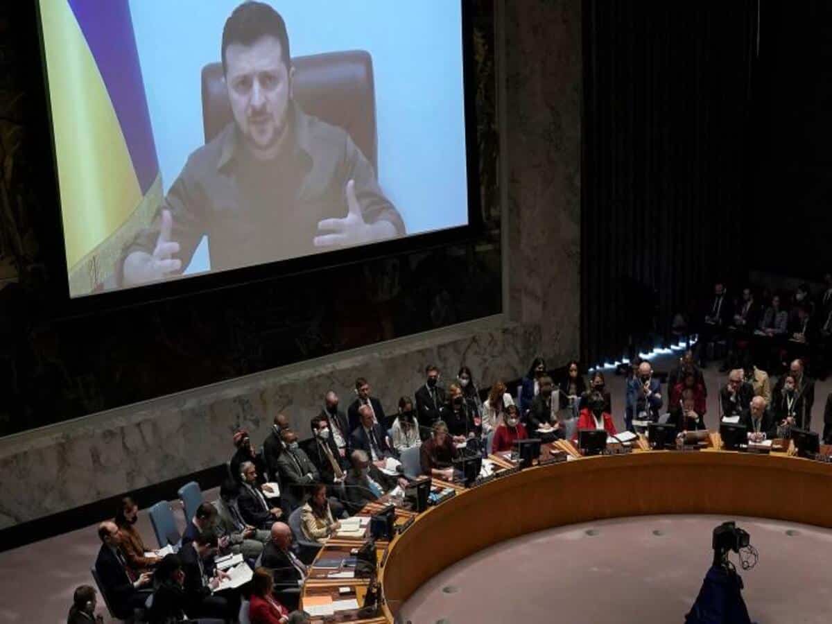 Zelenskyy at the UN accuses Russian military of war crimes