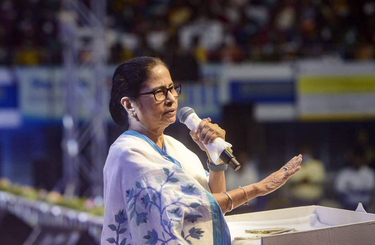 Mamata Banerjee at an event in Kolkata