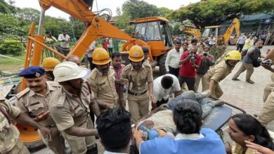 Bengaluru pvt hospital's portico collapses, 4 labourers rescued