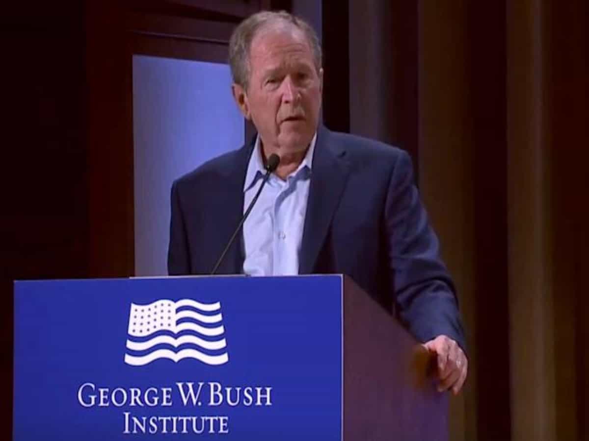 ...unjustified invasion of Iraq, I mean of Ukraine': Bush in another goof-up