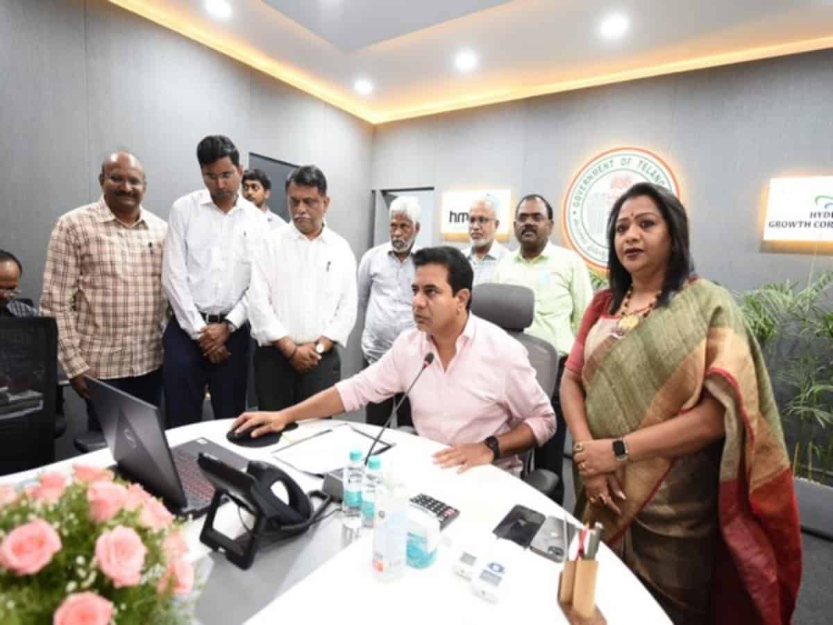 Telangana Minister Kalvakuntla Taraka Rama Rao on Friday reviewed various development projects undertaken by Greater Hyderabad Municipal