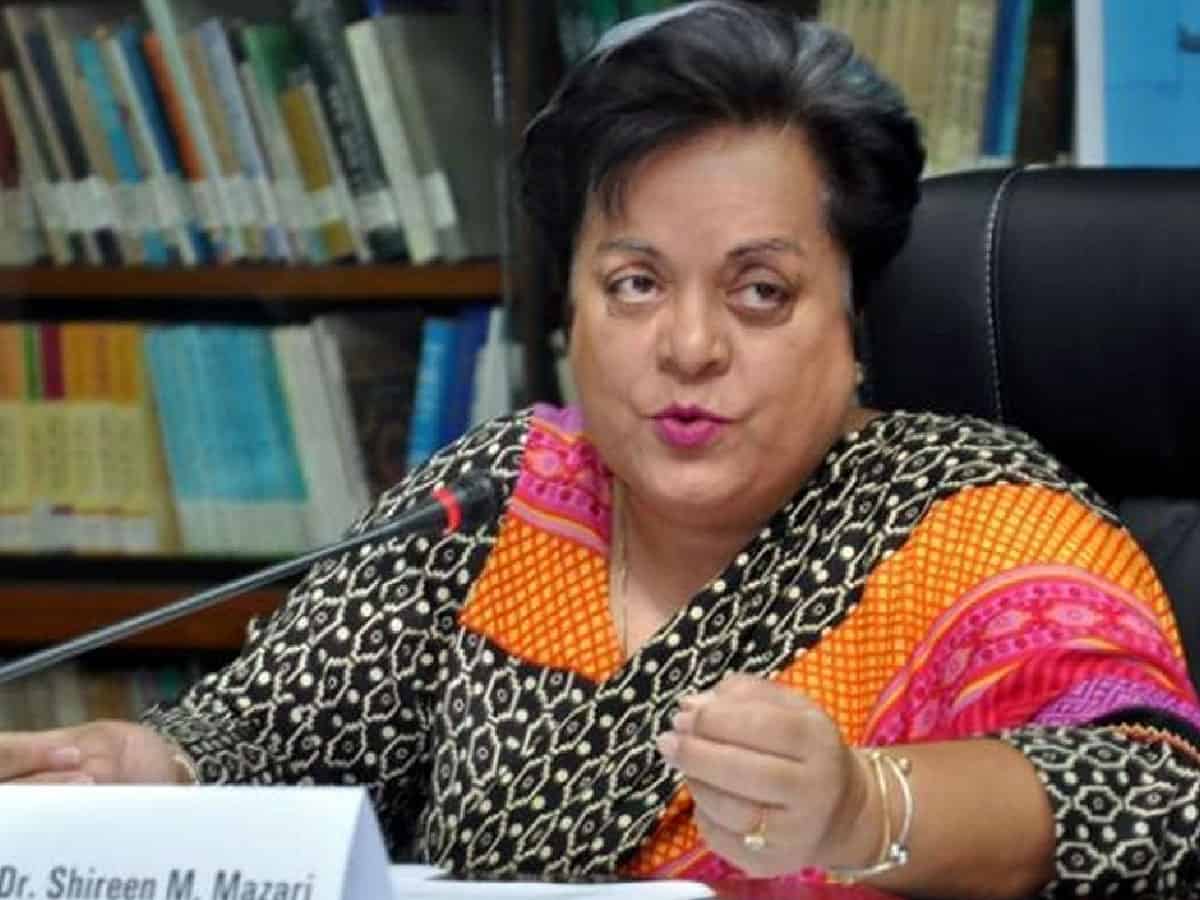 Former Pak minister Shireen Mazari 