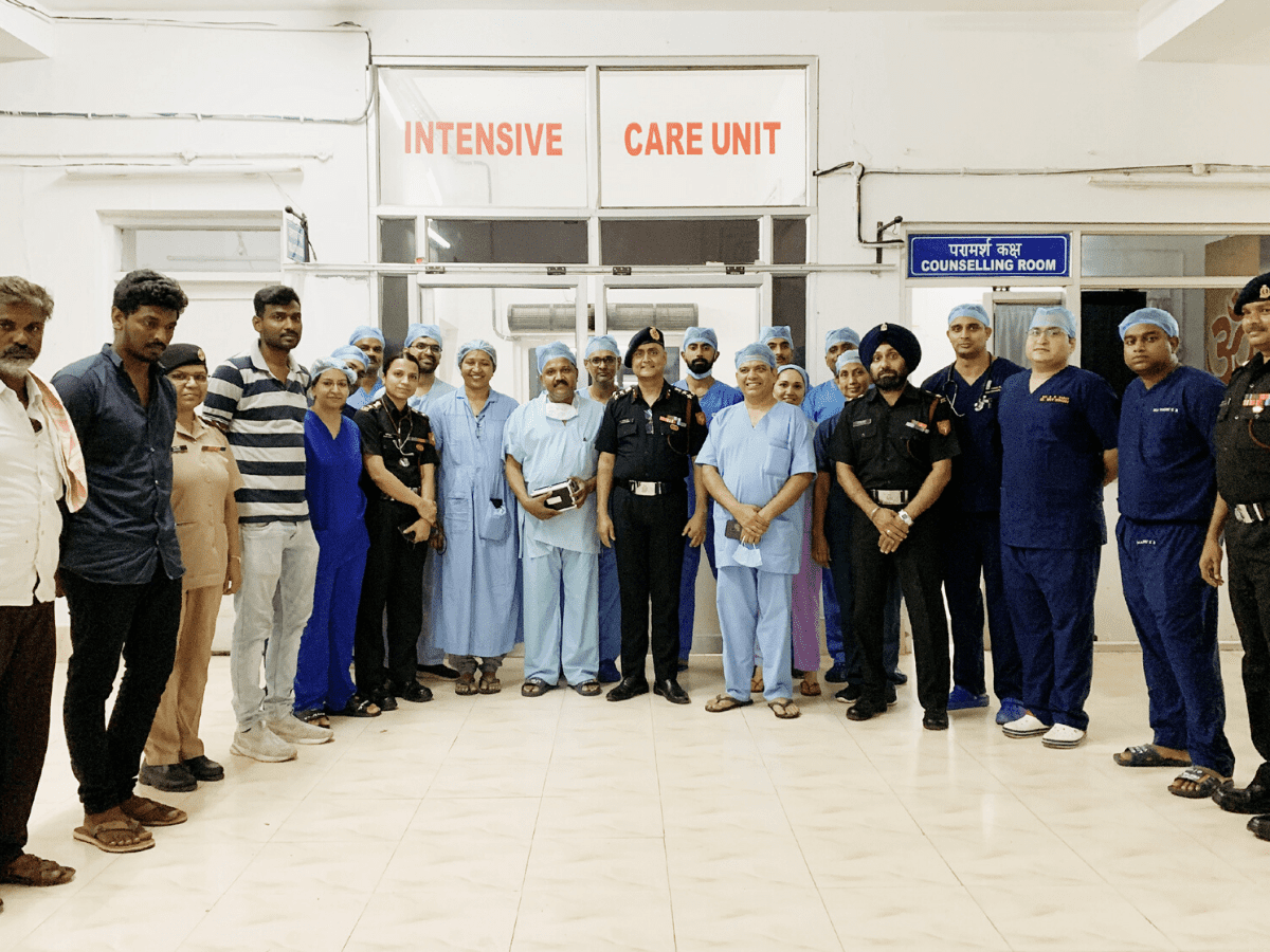 The team after successfully performing the organ retrieval surgery at Military Hospital Secunderabad