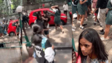 Bengaluru girl students' indulge in street fight, video goes viral