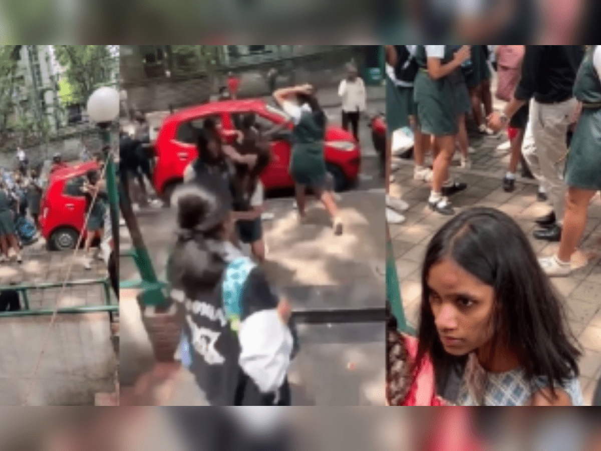 Bengaluru girl students' indulge in street fight, video goes viral