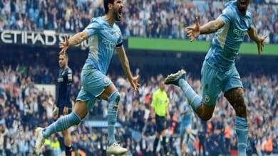 Manchester City crowned Premier League champions after dramatic fightback against Villa