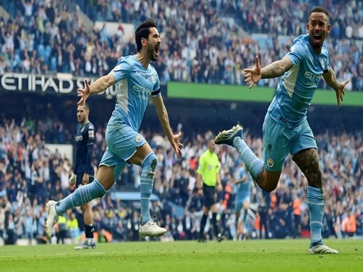 Manchester City crowned Premier League champions after dramatic fightback against Villa