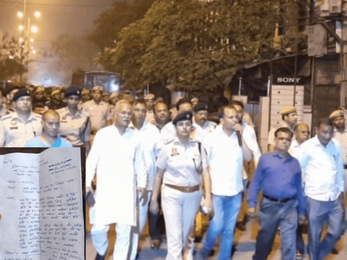 Jahangirpuri riot accused held press meet with police, video surfaces