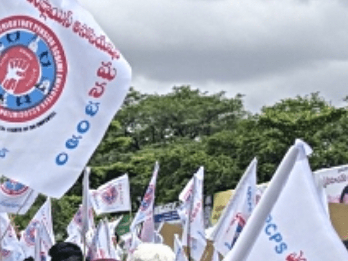 Andhra employees tonsure heads, beat themselves with footwear