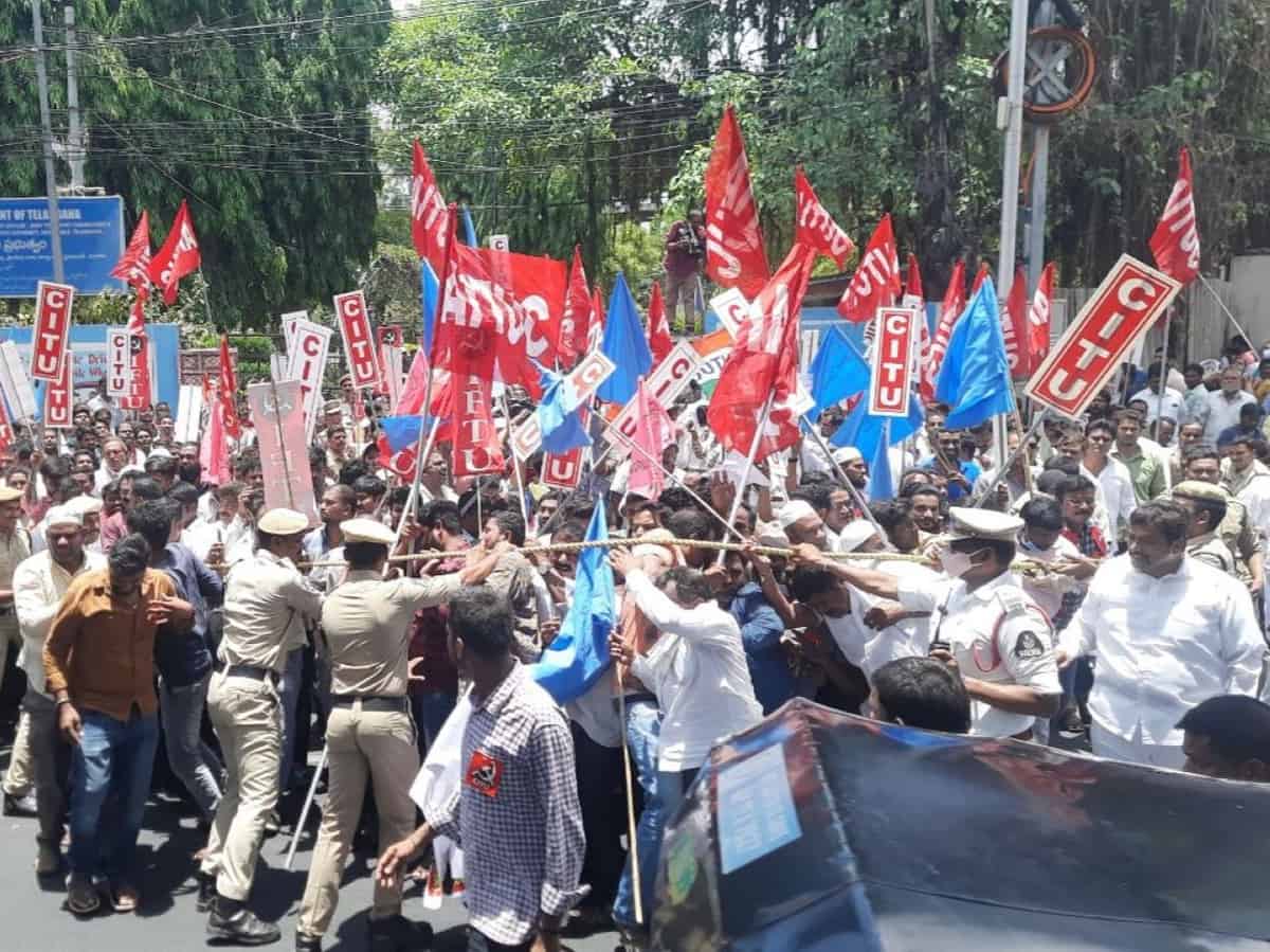 JACs' protest at Khairtabad