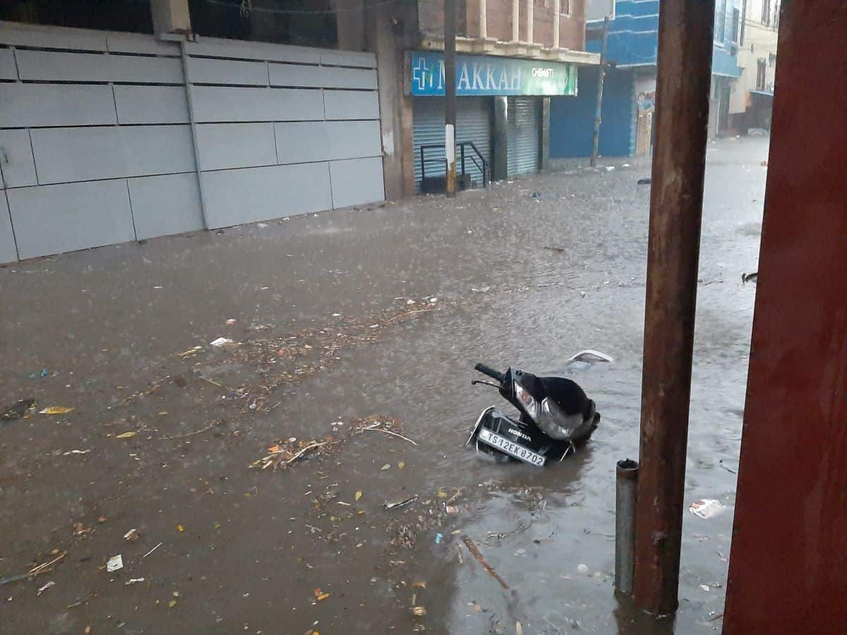 rainfall in hyderabad