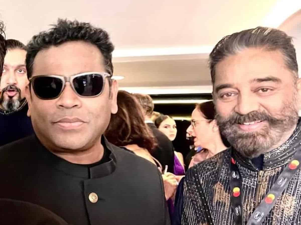 Cannes Film Fest 2022: AR Rahman is all smiles posing with Kamal Haasan