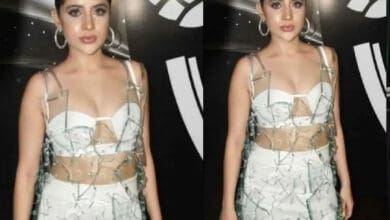 Urfi Javed wears a 20 kg dress made out of glass pieces [Video]