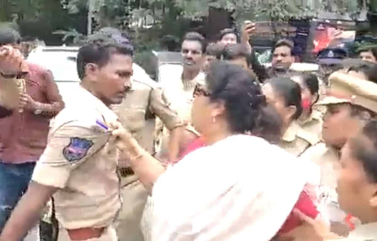 Hyderabad: Case filed against Congress' Renuka Chowdhury for grabbing cop's collar