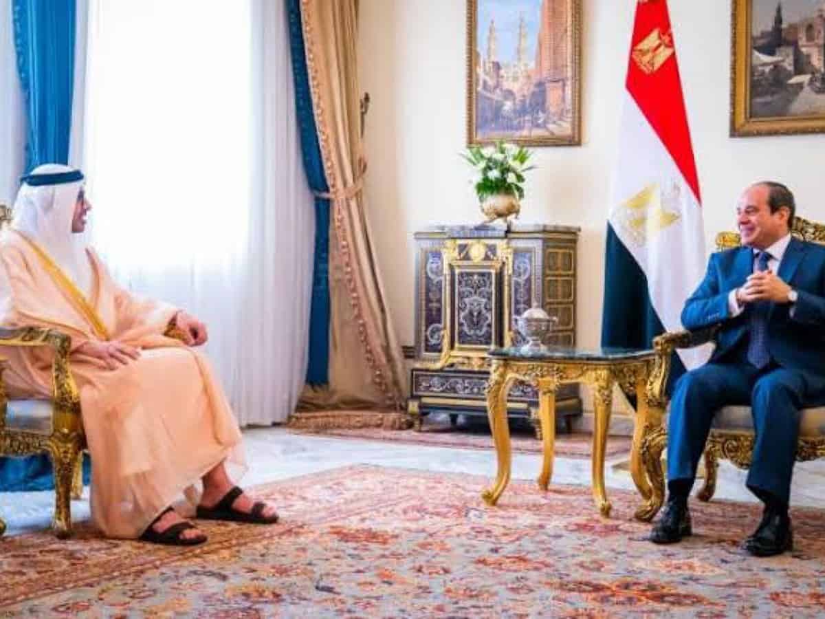 Egyptian President Abdel-Fattah al-Sisi has met with visiting Foreign Minister of the United Arab Emirates (UAE) Sheikh Abdullah bin Zayed Al Nahyan