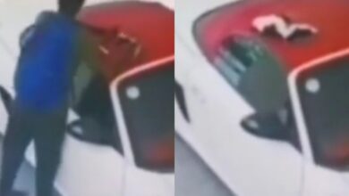 Bahrain: Thief makes hole in roof of car to steal valuables, video goes viral