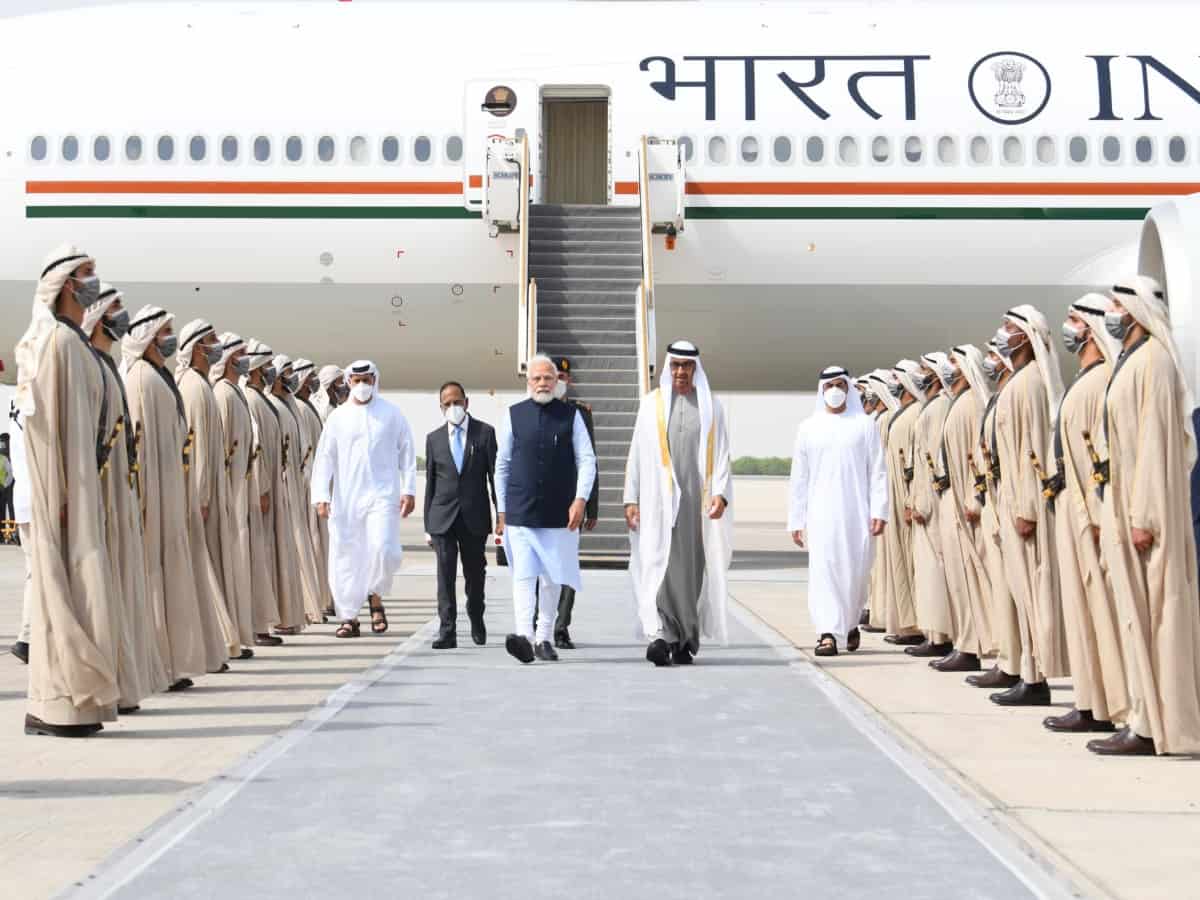 UAE: President Sheikh Mohamed bin Zayed Al Nahyan receives Modi