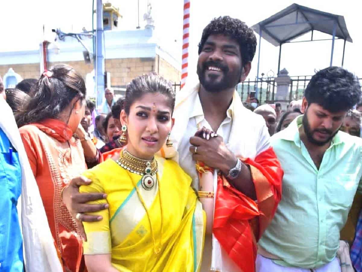 Nayanthara and Vignesh at Tirupati