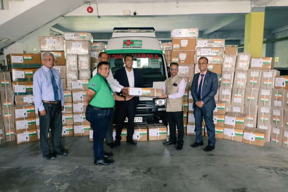 India gives 3.3 tonnes of medical supplies to ambulance service in Sri Lanka