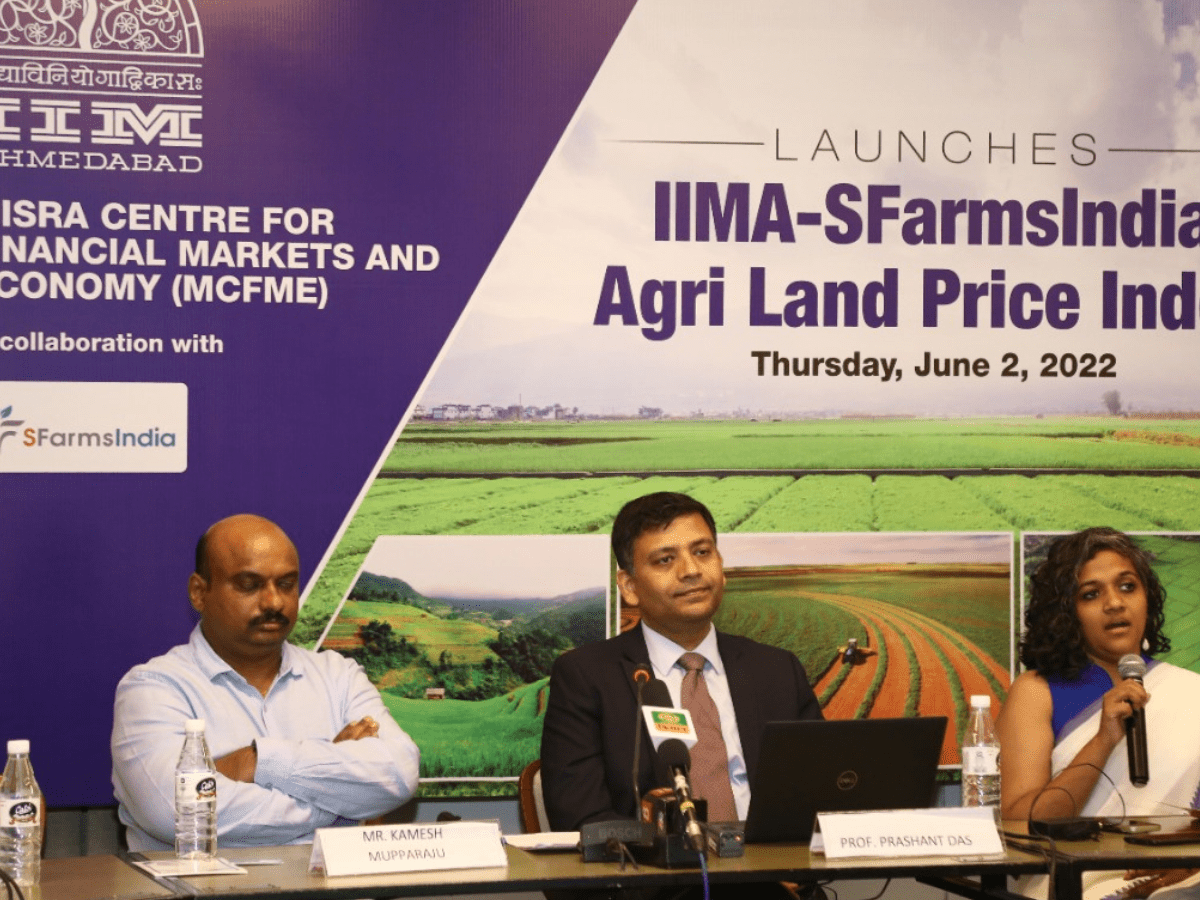 IIM Ahmedabad launches India’s first ever Agri Land Price Index in collaboration with SFarmsIndia