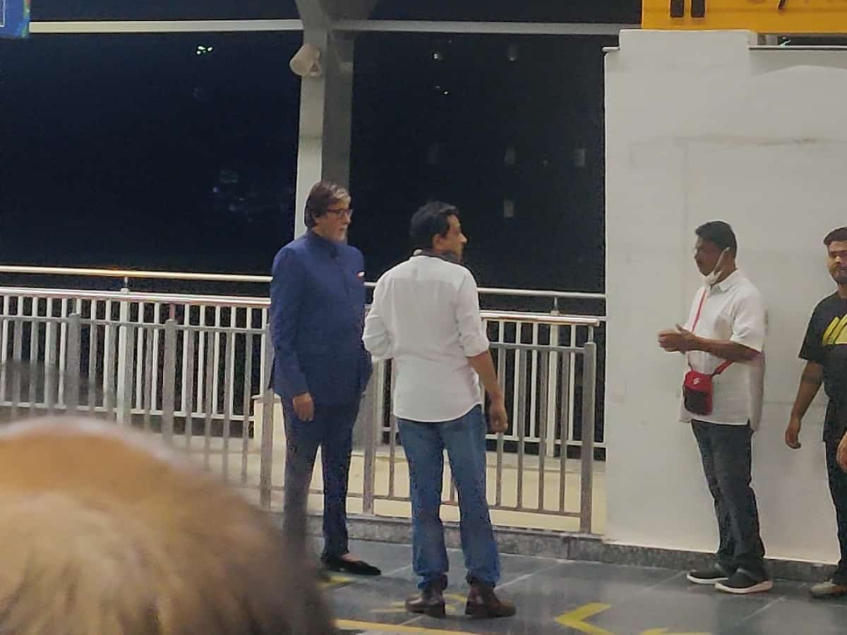 Amitabh Bachchan shoots at Raidurg metro station in Hyderabad