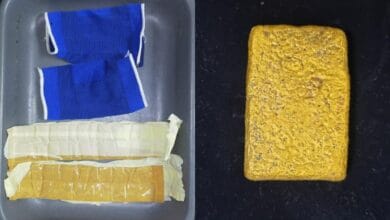 Gold worth Rs 53.77 lakh seized at Hyderabad airport