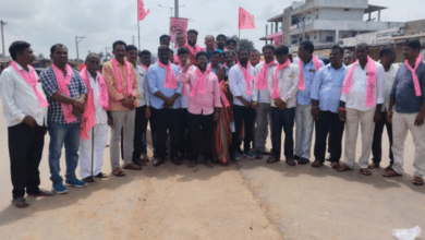 TRS protest against hike GST on milk products