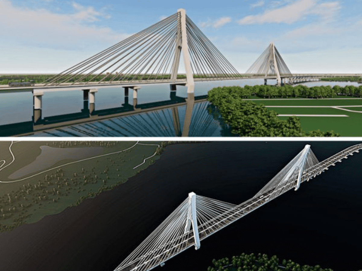 Cable Stayed Bridge Across Mir Alam Tank